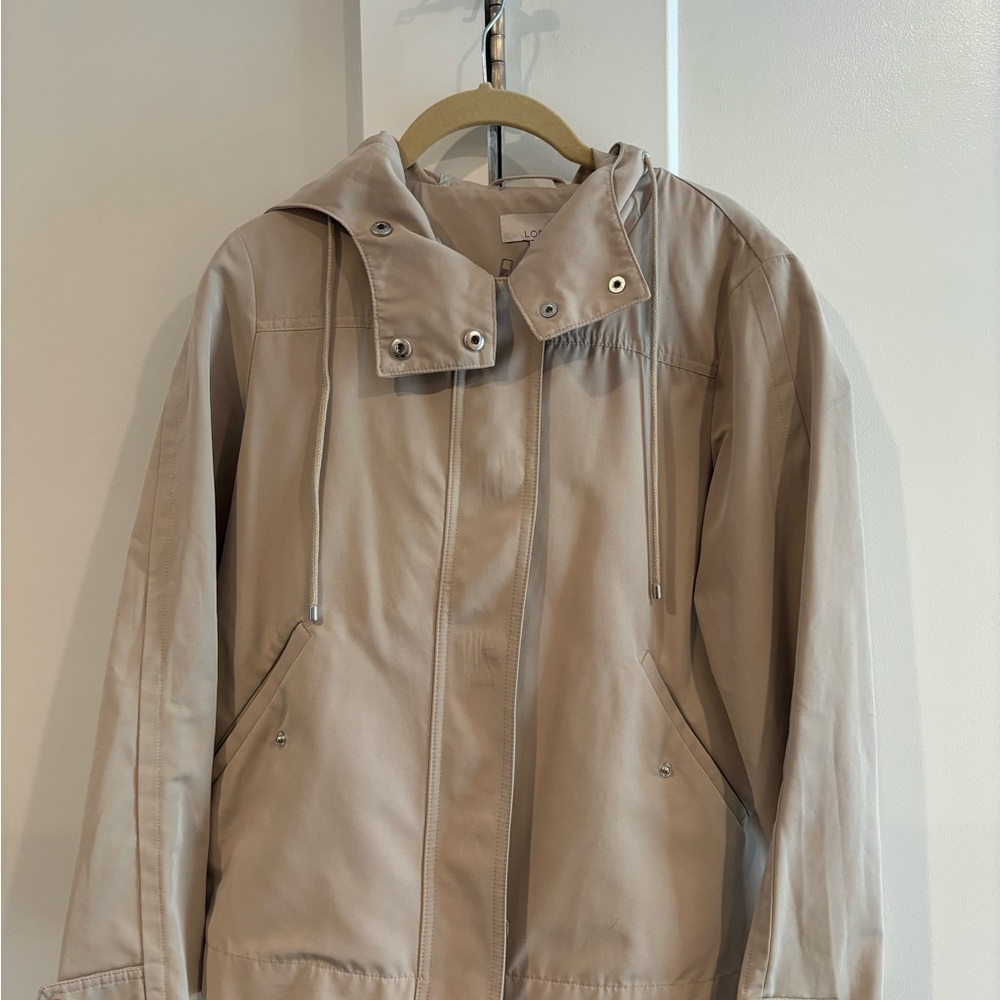 Women's Beige Hooded Jacket